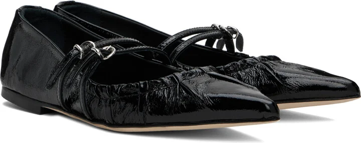 MSGM Black Naplak Ballerina Flats - Image 4