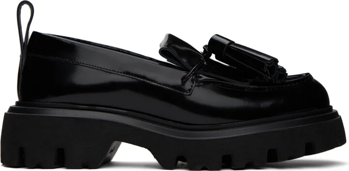 MSGM Black Tassel Loafers