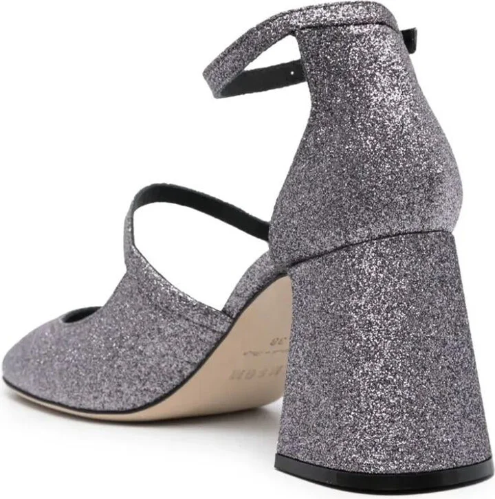 Msgm Logo-Charm 90Mm Glitter Pumps - Image 3