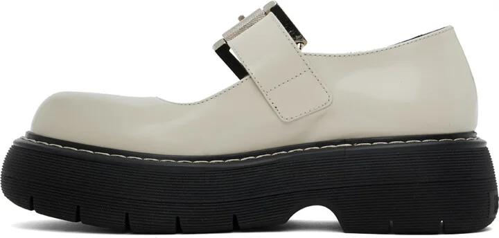 MSGM Off-White Chunky Mary-Jane Loafers - Image 3