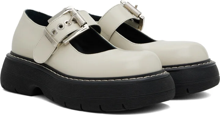 MSGM Off-White Chunky Mary-Jane Loafers - Image 4
