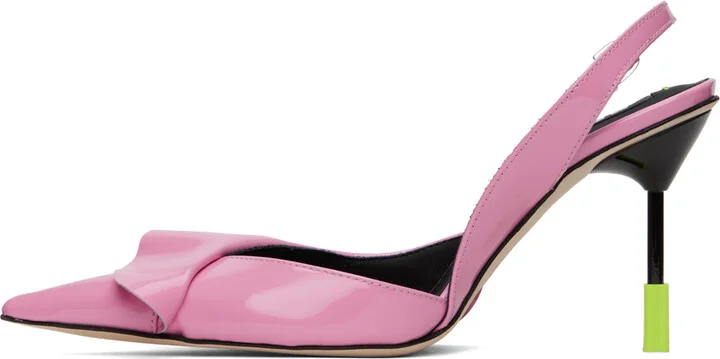 MSGM Pink Sling Back Heels - Image 3