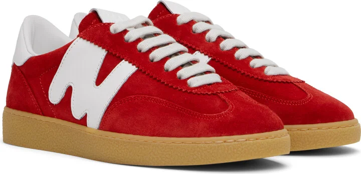 MSGM Red Retro Sneakers - Image 4