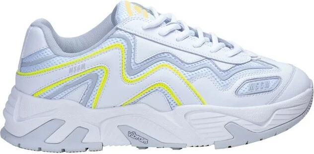 MSGM Round Toe Lace-Up Sneakers