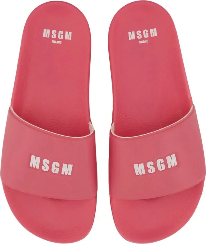 Msgm Slide Sandal With Logo - Image 5