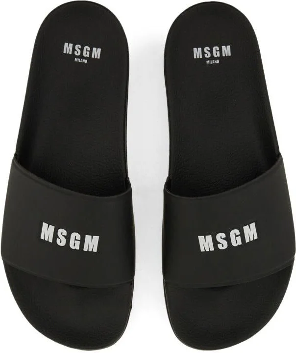 Msgm Slide Sandal With Logo - Image 5