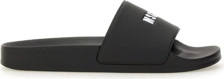 Msgm Slide Sandal With Logo