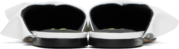 MSGM White Flat Mules - Image 2
