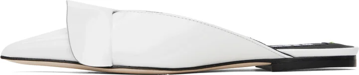 MSGM White Flat Mules - Image 3