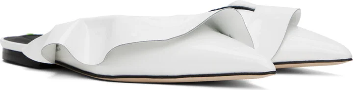 MSGM White Flat Mules - Image 4