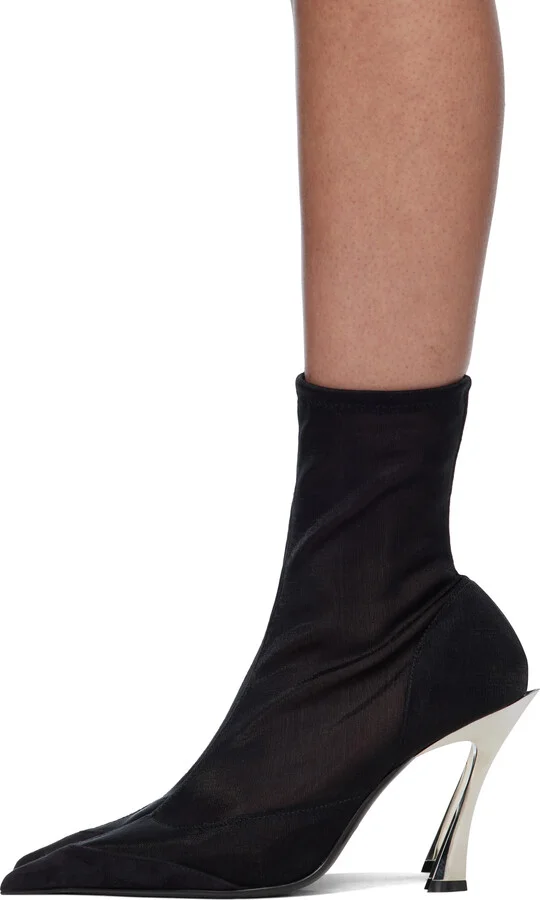 Mugler Black Fang 95 Ankle Boots - Image 3