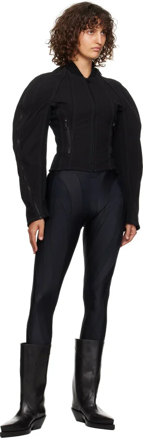 Mugler Black Leather Santiag Boots - Image 5