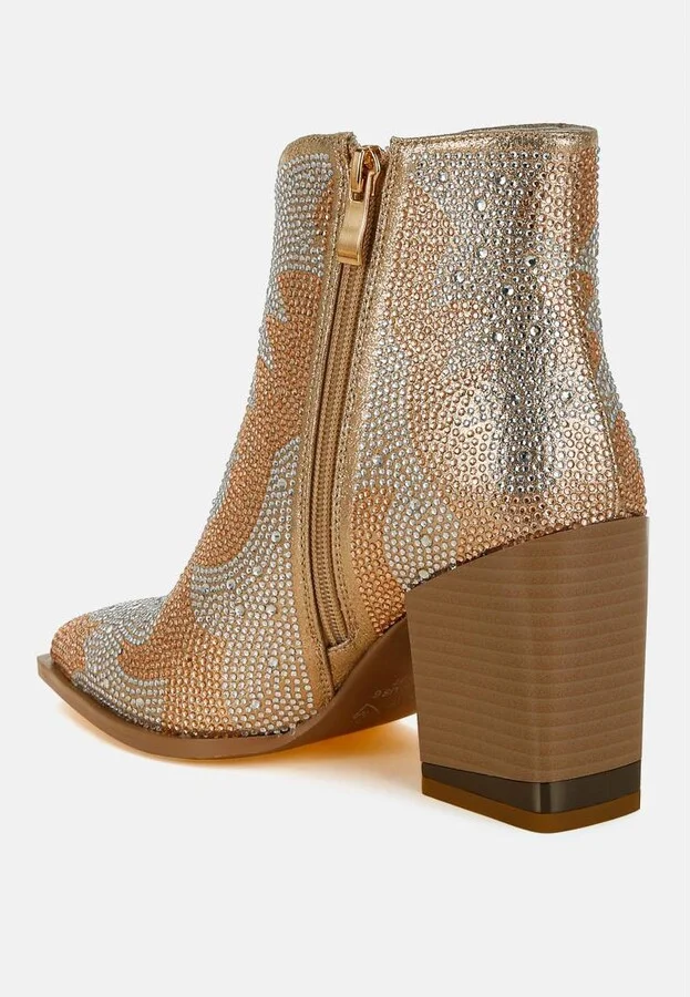 Mugler Rhinestones Embellished Ankle Boots - Image 2