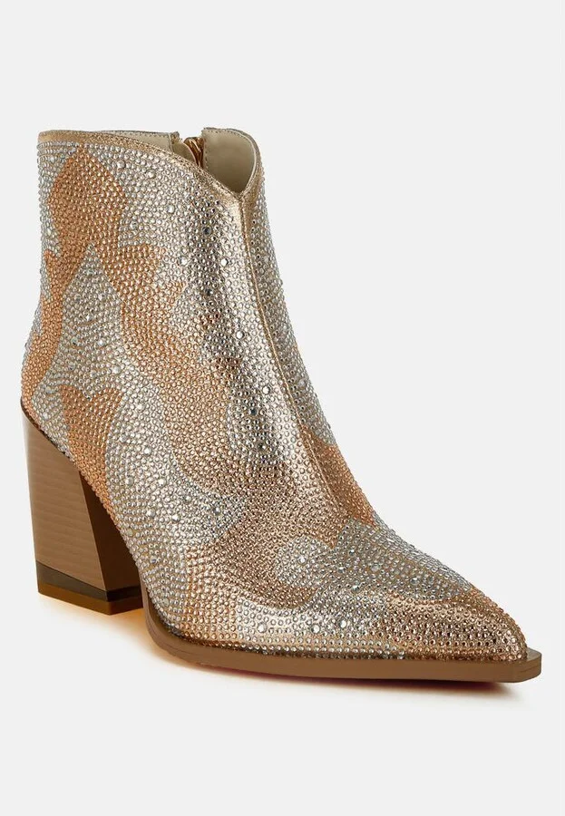 Mugler Rhinestones Embellished Ankle Boots - Image 3