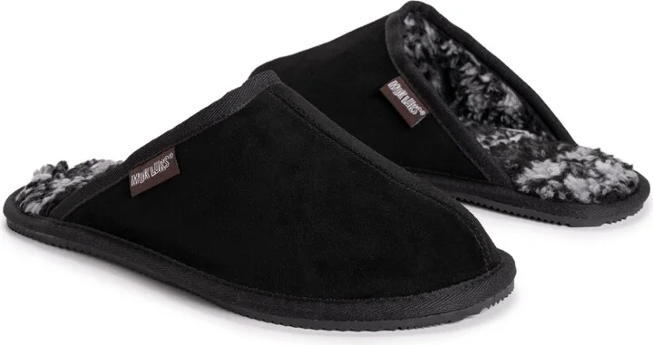 Muk Luks Men's Dave Printed Berber Suede Scuff Slippers - Image 2