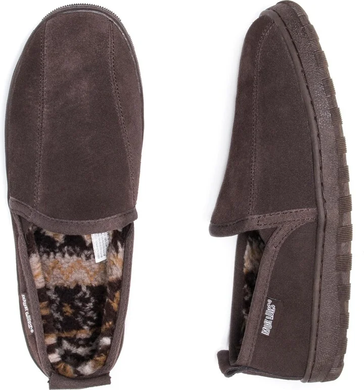 Muk Luks Men's Eric Printed Berber Suede Slip On Slippers - Image 4