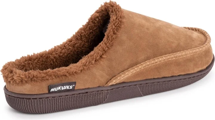 Muk Luks Men's Faux Suede Clog Slippers - Image 4