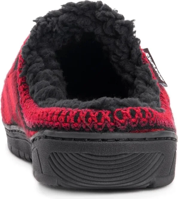 Muk Luks Men's Gabriel Clog Slippers, Black, S (8-9) - Red/black - Image 2