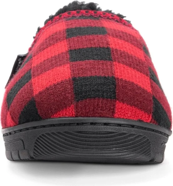 Muk Luks Men's Gabriel Clog Slippers, Black, S (8-9) - Red/black - Image 4