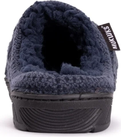 Muk Luks Men's Gabriel Clog Slippers, Black, S (8-9) - Red/black - Image 8