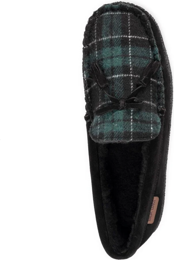 Muk Luks Men's Leather Goods By Talan Slipper, Black, 9 - Image 7