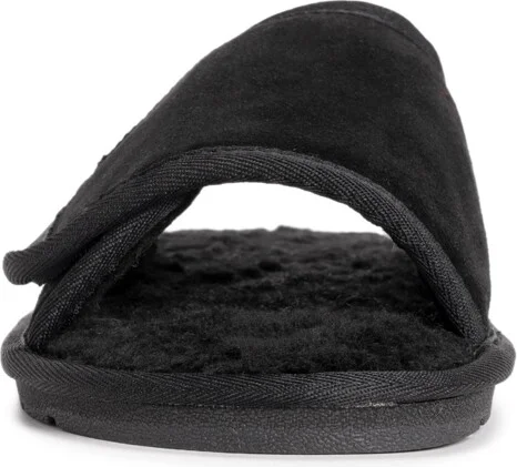 Muk Luks Men's Leather Goods By Topher Open Toe Slipper, Camel, 12 - Image 2