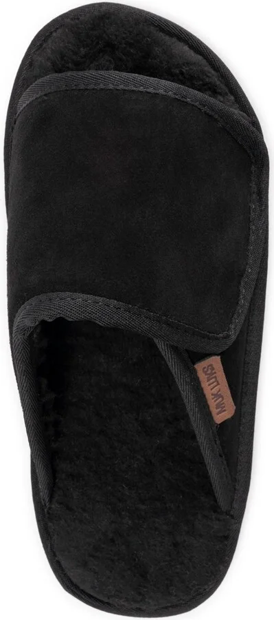Muk Luks Men's Leather Goods By Topher Open Toe Slipper, Camel, 12 - Image 5