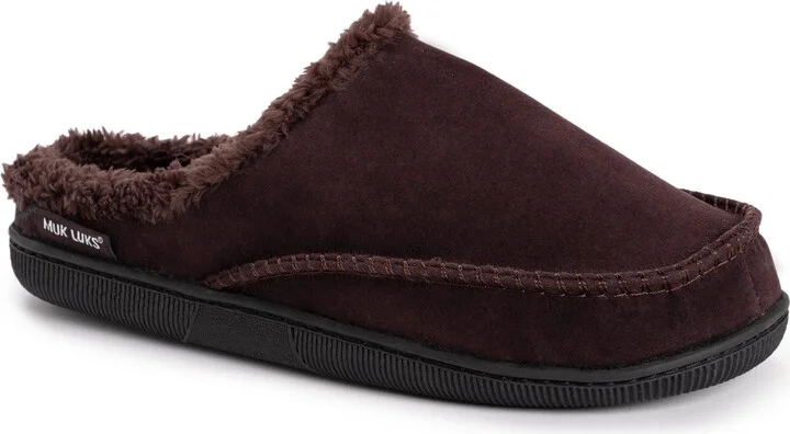 MUK LUKS mens Men's Faux Suede Clogs Slipper