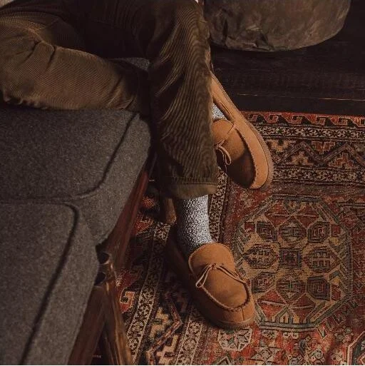 Muk Luks Men's Paul Printed Berber Suede Moccasin Slippers - Image 6