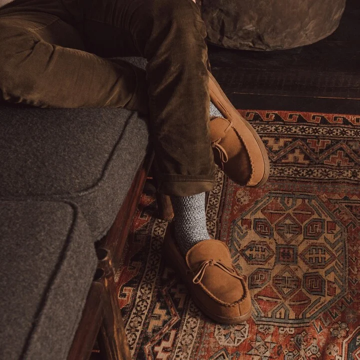 Muk Luks Men's Paul Printed Berber Suede Moccasin Slippers - Image 7