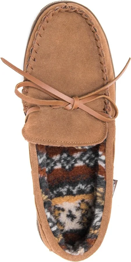 Muk Luks Men's Paul Printed Berber Suede Moccasin Slippers - Image 8