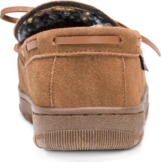 Muk Luks Men's Paul Printed Berber Suede Moccasin Slippers - Image 10