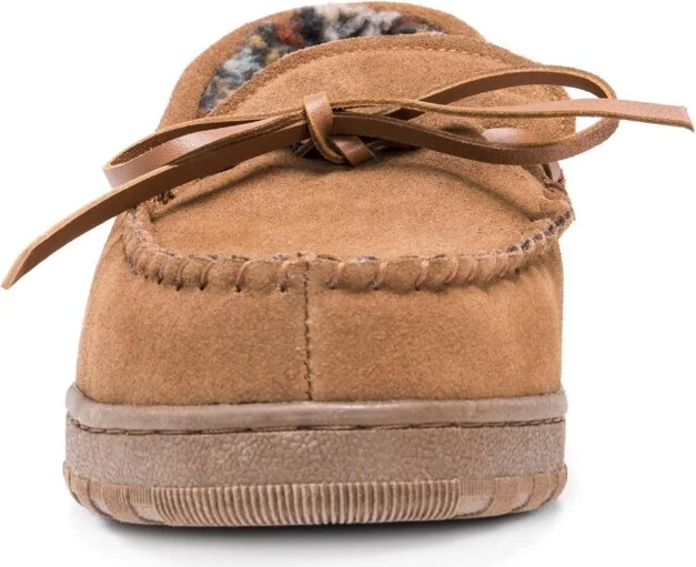 Muk Luks Men's Paul Printed Berber Suede Moccasin Slippers - Image 11