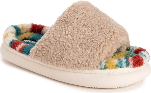 MUK LUKS Woen's Marsai Slipper, M, Tan