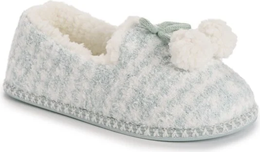MUK LUKS Woen's Rylee, M, Lt. Green/Ivory