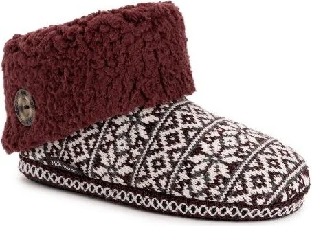 MUK LUKS Women' Melinda Slipper, Burgundy, Small