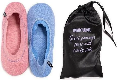 Muk Luks Women's 2 Pair Travel Ballerina Slipper Set - Image 2