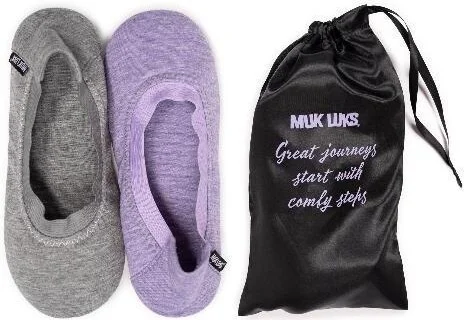 Muk Luks Women's 2 Pair Travel Ballerina Slipper Set - Image 7