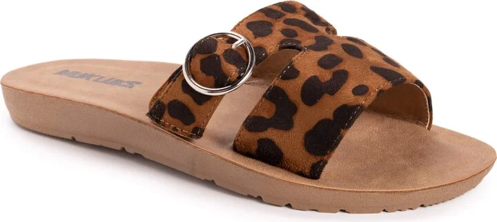MUK LUKS womens About You - Tan Slide Sandal