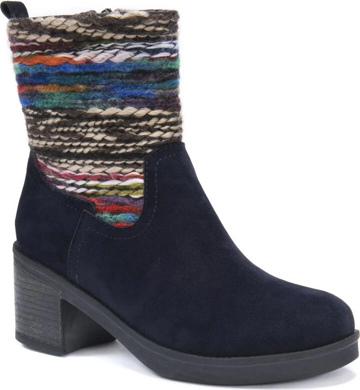 MUK LUKS Women's Brittani Bootie Wheeled Heel Shoe