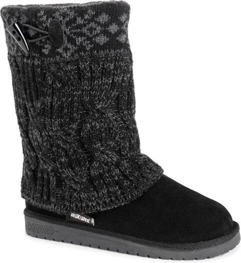 MUK LUKS Women's Cheryl Boots, Black,