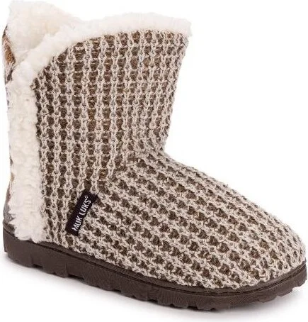 MUK LUKS Women's Cheyenne Tread Boot, Brown/Caramel, X Large