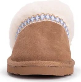 MUK LUKS Women's Dawn Suede Scuff-Caramel - Image 2