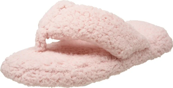 MUK LUKS Women's Escentials Micro Sherpa Thong Slipper