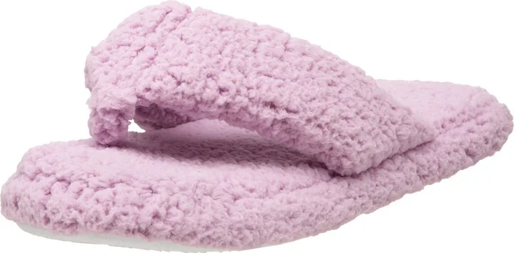 MUK LUKS Women's Escentials Micro Sherpa Thong Slipper