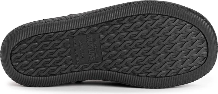Muk Luks Women's Faux Sueded Clog, Black, Medium - Image 2
