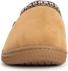 MUK LUKS Women's Faux Sueded Clog, Tan, S (5-6) - Image 2