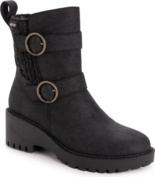 MUK LUKS Women's Finley Faith Boots, Coffee,