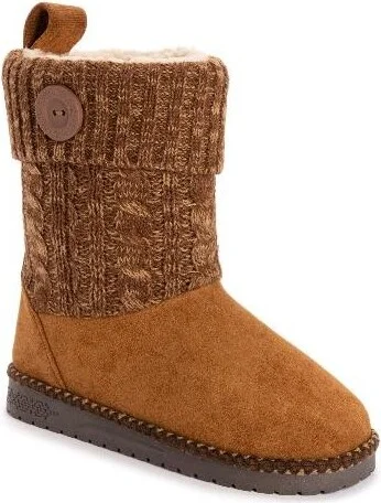 MUK LUKS Women's Janet Boot, Cognac,