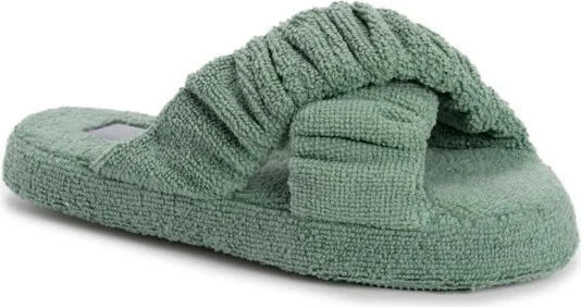 MUK LUKS Women's Maee Sipper-Juniper Green L (9-10)